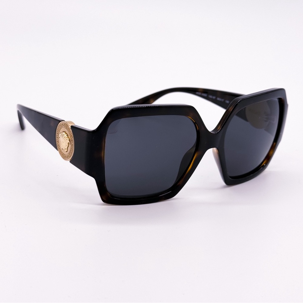 NEW VERSACE VE4453 108/87 SQUARE HAVANA WOMEN SUNGLASSES VERSACE MOD 4453 - Picture 5 of 10